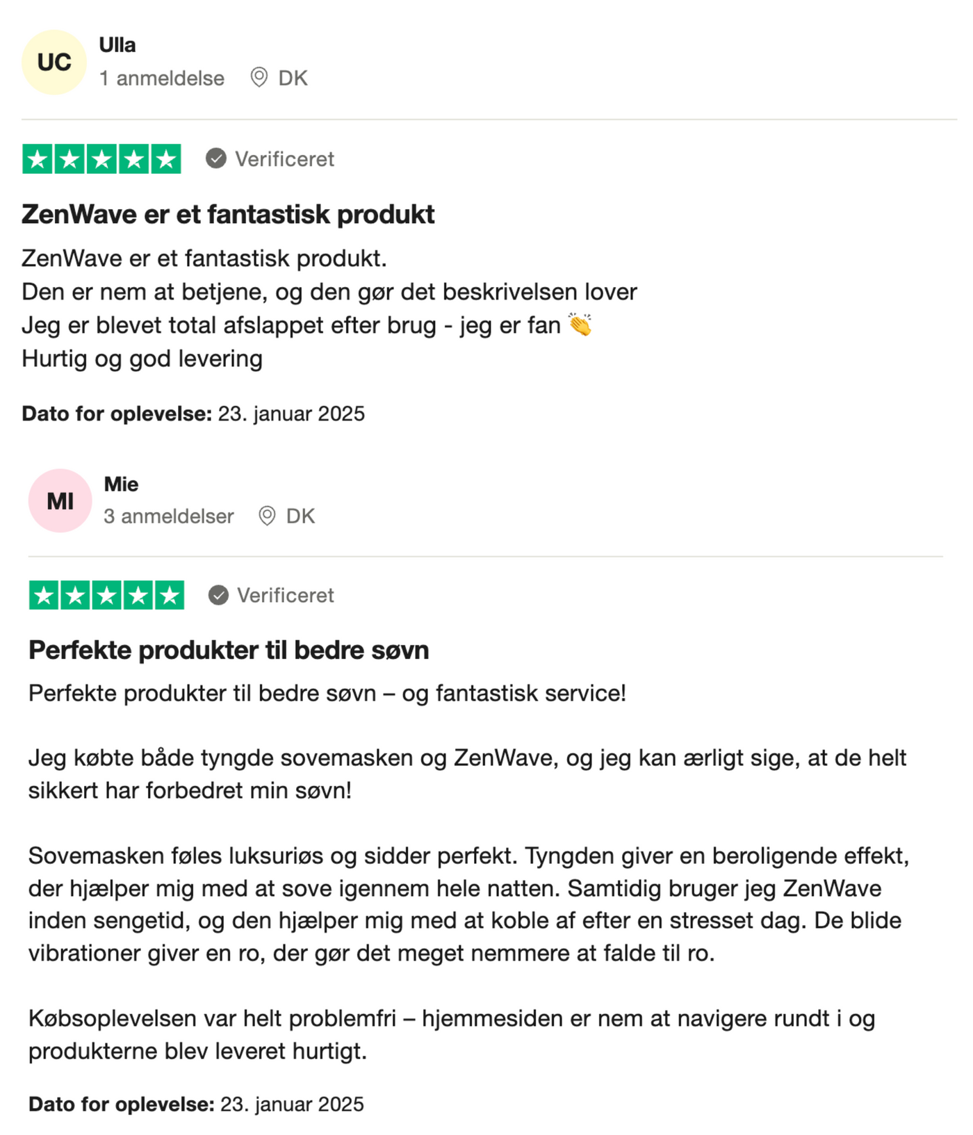 ZenWave + Tyngde Sovemaske pakke