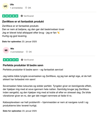 ZenWave + Tyngde Sovemaske pakke
